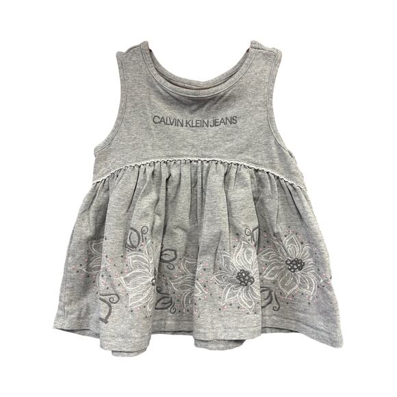 5/$20 Flowy Gray Tank - Calvin Klein - 5 - Picture 1 of 4